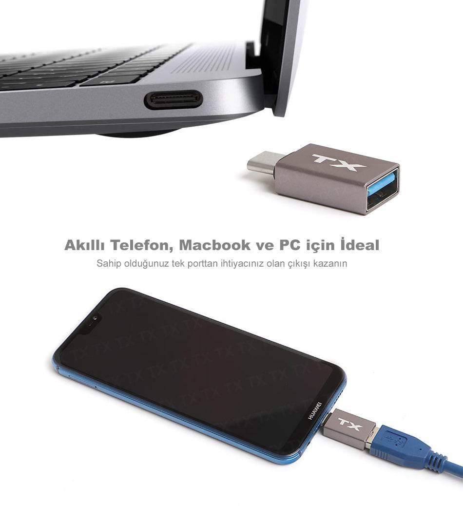 ( 5 adet ) Typec to usb mini otg dönüştürücü TEKNOİST