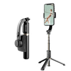 Q08 3‑in‑1 gimbal selfie sopa | bluetooth’lu 360° döner tripodlu telefon sabitleyici