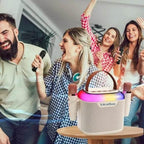 Blueseed bs-601 karaoke bluetooth hoparlör | çift mikrofonlu, yüksek ses ve renkli led ışıklı APPEX
