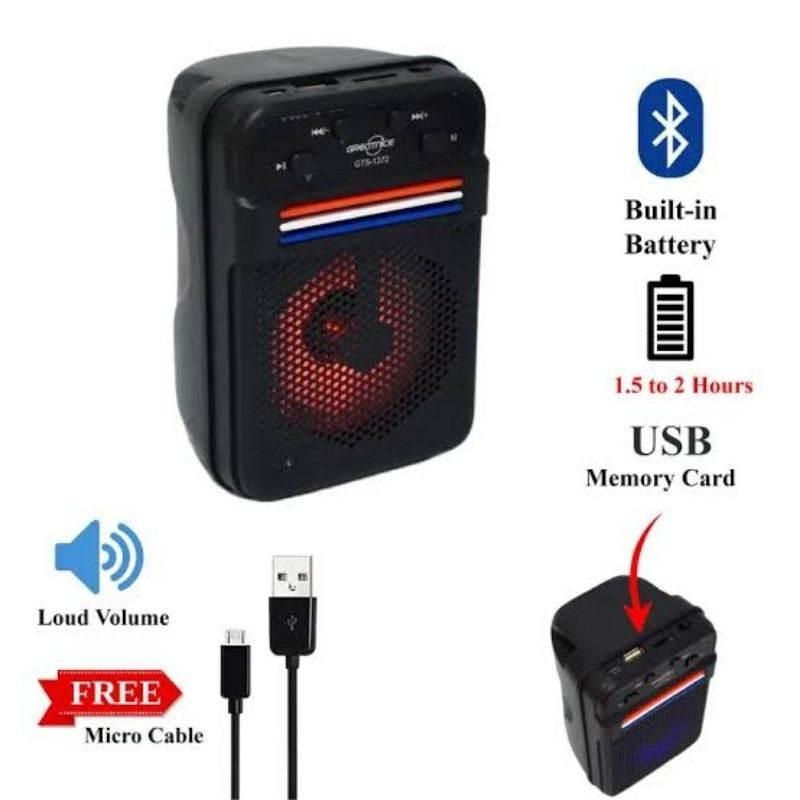 Gts-1372 led ışıklı usb ve hafıza kartı destekli bluetooth hoparlör POLYGOLD