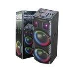 Bts-1708 kablosuz bluetooth hoparlör | 200w güç, çift hoparlör & mikrofon, rgb ışıklı, 3600mah batarya, tws destekli, usb/tf/fm