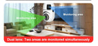 Wifi panorama Çift camera mikrofonlu 360 derece döner led ışıklı gece görüşlü full hd ampul kamera LEERFEİ