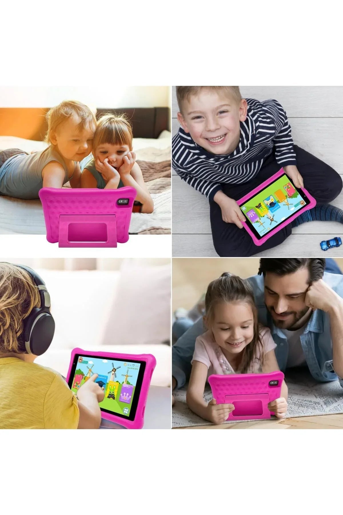 Ccıt 7" kids tablet & kulaklık seti - 4gb ram, 128gb hafıza, android 10, zoom destekli, çocuklara özel eğitim tableti APPEX
