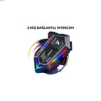 Y20 su geçirmez kask intercom 5,3v bluetoothlu stereo rgb ışıklı hd mikrofon ve müzik deneyimi LEERFEİ