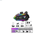 Y20 su geçirmez kask intercom 5,3v bluetoothlu stereo rgb ışıklı hd mikrofon ve müzik deneyimi LEERFEİ