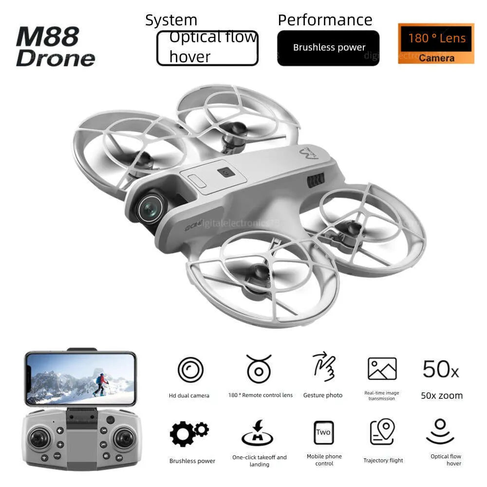 M-Cine Mini Drone - Fırçasız (Brushless) Motorlu, Çift Kameralı Sinematik FPV Drone (Engel Sensörlü & Stabil Uçuş) Harvox
