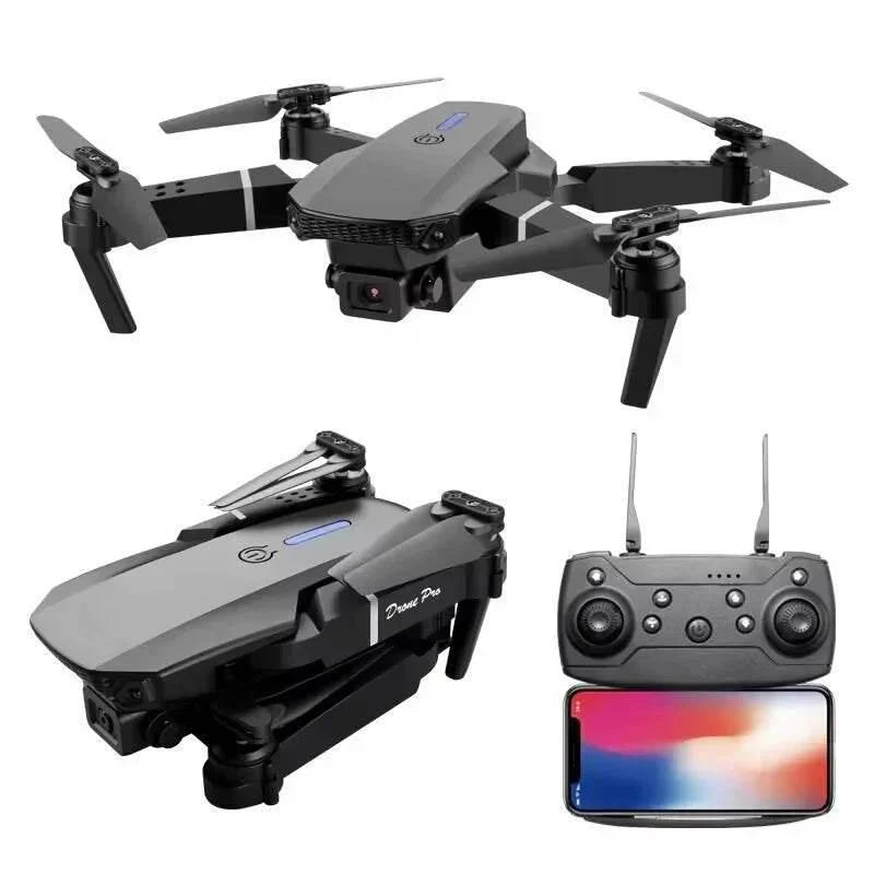 E88 4k Hd Çift Kameralı App Kontrol Wifi Katlanabilir akıllı Drone