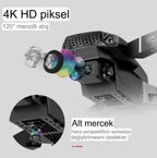 E88 4k Hd Çift Kameralı App Kontrol Wifi Katlanabilir akıllı Drone İCON