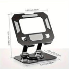 Foldable metal tablet stand | 360° döner, katlanabilir ayarlanabilir tutucu | tüm tablet modelleri ile uyumlu - TechnioTR