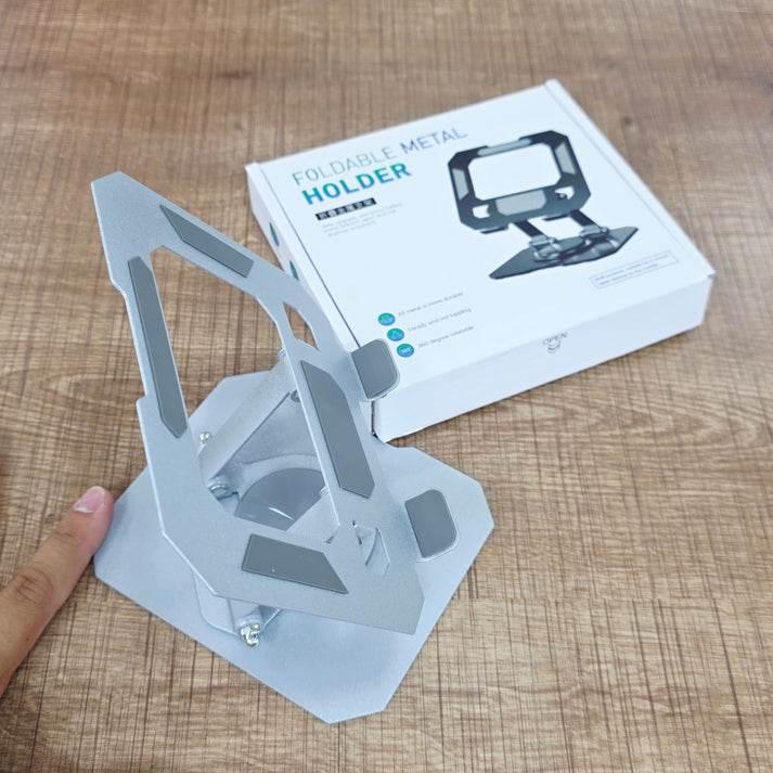 Foldable metal tablet stand | 360° döner, katlanabilir ayarlanabilir tutucu | tüm tablet modelleri ile uyumlu - TechnioTR