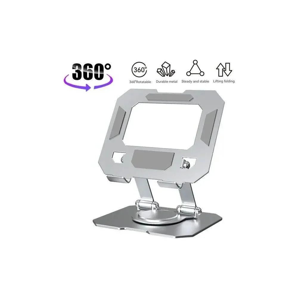 Foldable metal tablet stand | 360° döner, katlanabilir ayarlanabilir tutucu | tüm tablet modelleri ile uyumlu - TechnioTR