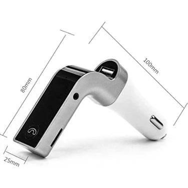 G7 araç çakmaklık bluetooth kiti fm transmitter usb çıkışlı MİLANO