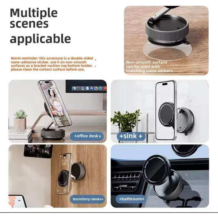 K10a vantuzlu emişli magnetik telefon tutucu ayarlanabilir yükseklikli araç içi torpidoya veya cama takılabilir AYSAN
