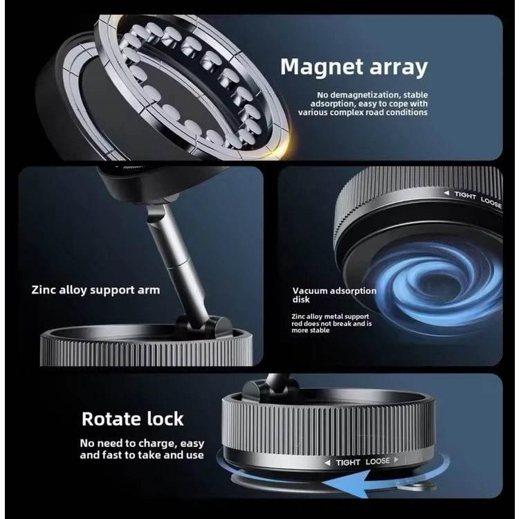 K10a vantuzlu emişli magnetik telefon tutucu ayarlanabilir yükseklikli araç içi torpidoya veya cama takılabilir AYSAN
