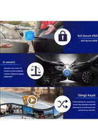K17 ARAÇ İÇİ kamera EKRANLI 4K UHD ÖN-ARKA-İÇ KAMERA Gece Görüş, Çift Lens Dashcam Kayıt - G6R WEARFİT