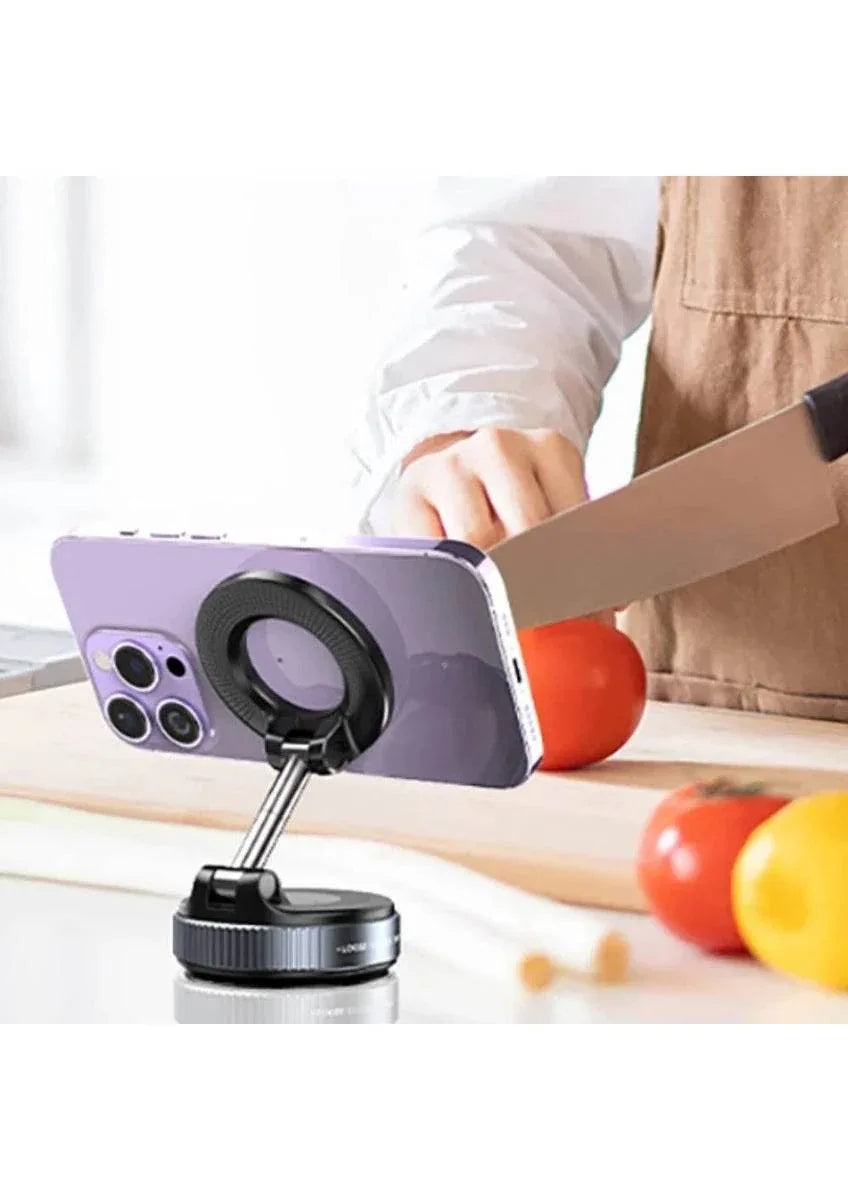 H520 vantuz emişli magnetik magsafeli telefon tutucu 360 derece döner ayarlanabilir açılı araç içi telefon tutucu AYSAN