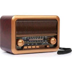 Nns ns-3315bt nostaljik tws tf/am/fm/radyo/usb destekli 18650 mah bluetooth hoparlör CARBON