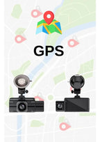 F6 4K 1080P Monitörlü Gece Görüşlü 3 Kanal WİFİ/GPS li döngü kayıtlı Araç Iç Dış Kamera - G6T WEARFİT