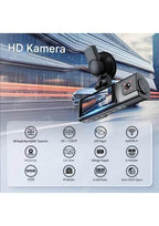 K17 ARAÇ İÇİ kamera EKRANLI 4K UHD ÖN-ARKA-İÇ KAMERA Gece Görüş, Çift Lens Dashcam Kayıt - G6R WEARFİT