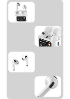 Ekranlı Air 3,nesil ANC ENC modlu mikrofonlu dokunmatik kulak içi bluetooth kulaklık t12 TELETEK