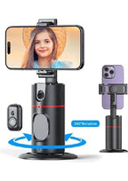 P02 360° akıllı gimbal sabitleyici | aı yüz takipli, kumandalı, kameralı, masaüstü tripod standlı, otomatik döner Divex