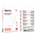 Borofone BJ31 5000 mAh Mini Taşınabilir Güç Bankası Powerbank - Type-C Input / USB-A Output Zayden