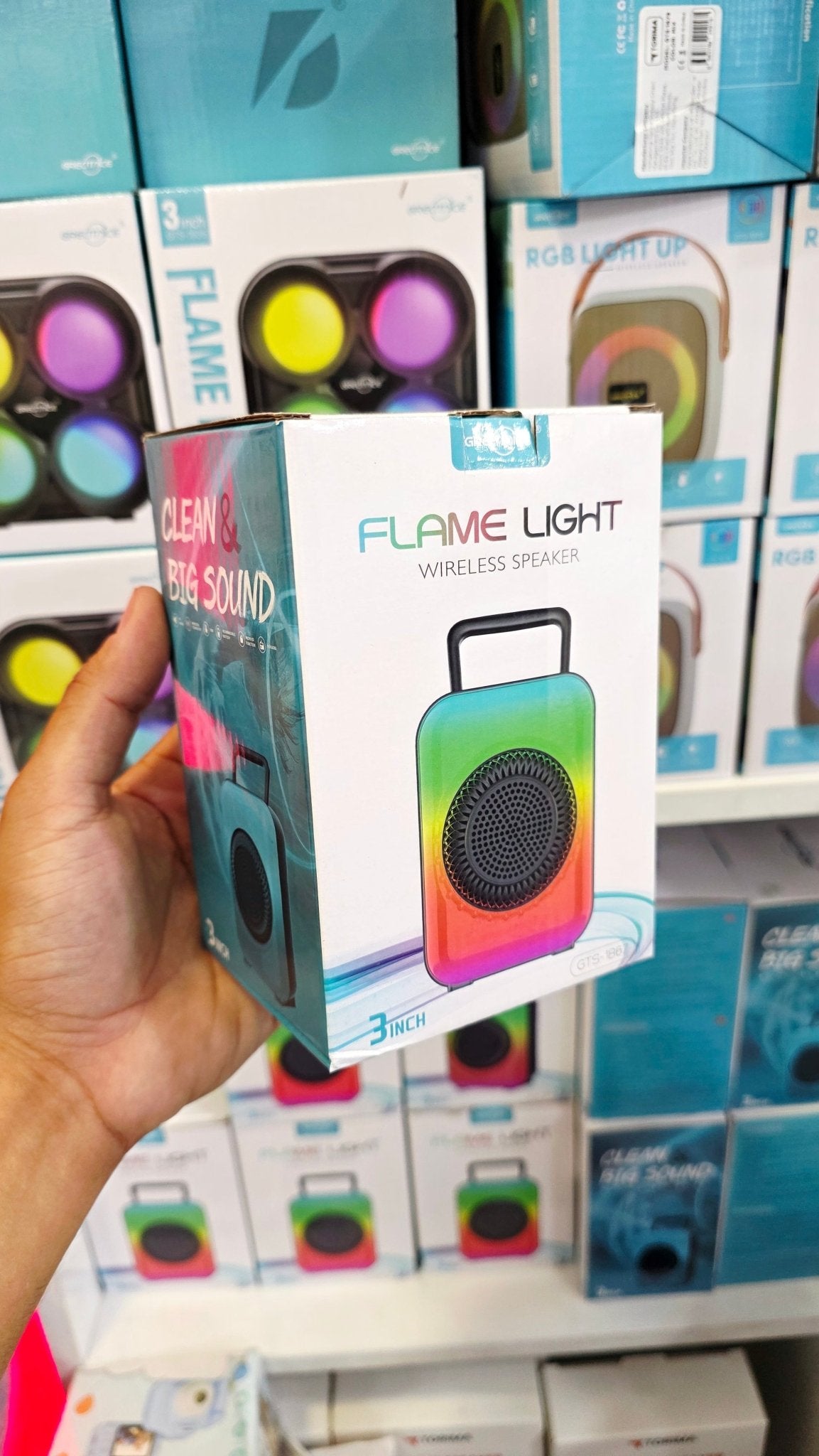 GTS-1867 Flame Light RGB Işıklı Taşınabilir Bluetooth Hoparlör - TechnioTR