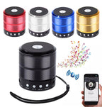 ( 3 adet ) WS-887 Şarj Edilebilir Mini Bluetooth Hoparlör FM Radyo / TF Kart Girişli CARBON