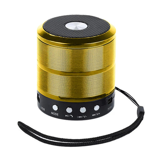 WS-887 Şarj Edilebilir Mini Bluetooth Hoparlör FM Radyo / TF Kart Girişli