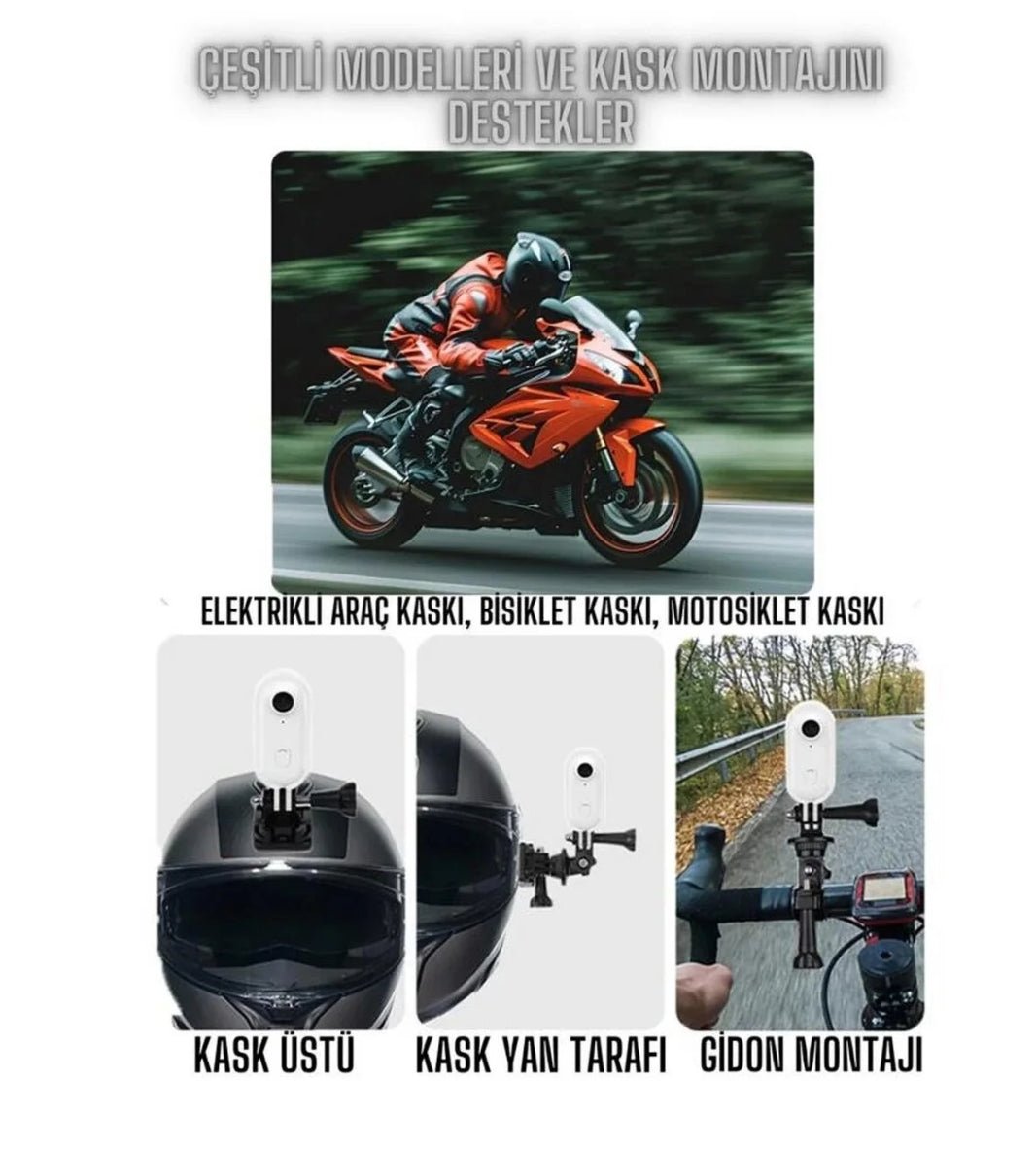 Mini WiFi Giyilebilir Aksiyon Kamerası - 1080P Full HD Manyetik Vlog ve Spor Kamerası (360° Klipsli) - TechnioTR