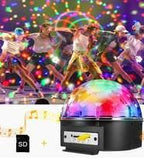 Disco topu kumandalı ışık (mp3 led magic ball) usb sd kart hafıza destekli bluetooth hoperlör LEERFEİ