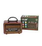 Nns ns-3315bt nostaljik tws tf/am/fm/radyo/usb destekli 18650 mah bluetooth hoparlör CARBON
