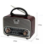 Nns ns-8092BT nostajli radyo retro wirless bluetooth hoparlör tws usb/tf destekli şarj edilebilir 18650 mah hoparlör CARBON
