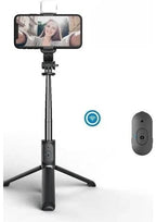 Q02s ışıklı selfie stick tripod | bluetooth kumandalı, katlanabilir, uzayabilir, 360° döner başlıklı telefon tutucu - TechnioTR