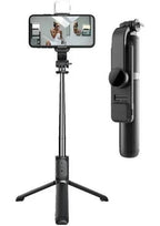 Q02s ışıklı selfie stick tripod | bluetooth kumandalı, katlanabilir, uzayabilir, 360° döner başlıklı telefon tutucu - TechnioTR