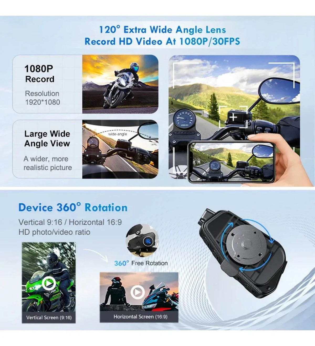 Q28 1080P kameralı Intercom +32GB SD Kartlı Bluetooth Motorsiklet Kask Kulaklığı İnterkom su geçirmez - G6O WEARFİT