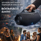 Boomsbox 4 mini hoparlör mikrofonlu 2000mah powerbank özellikli 10 metre menzilli 5 saat müzik süreli FOREFO