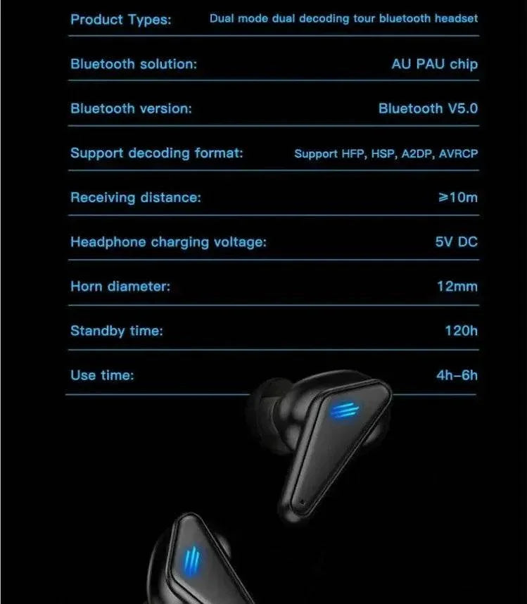 K55 kulak içi oyuncu led ışıklı mikrofonlu dokunmatik 5,0v gecikmesiz bluetooth kulaklık TEKNOİST