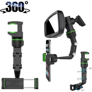 Dikiz aynaya takılan 360 derece ayarlanabilir vakumlu araç içi telefon tutucu re-03 TORİMA