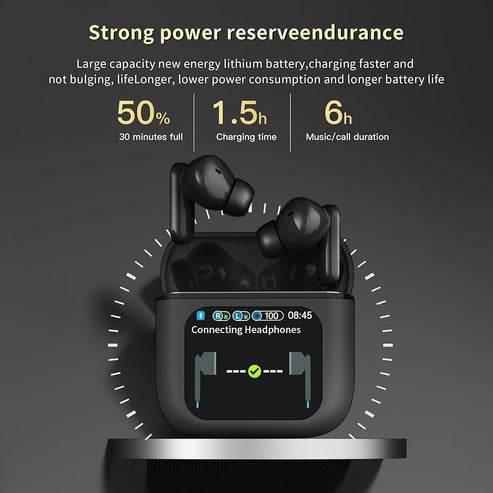 Se-60 bluetooth 5,4 kulak içi kablosuz kulaklık | anc & enc gürültü engelleme, dokunmatik ekran, pure bass ses teknolojisi TEKNOİST