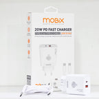 ( 5 adet ) 20W Usb ve TypeC çift çıkışlı şarj başlık ve 1m kablo seti MBX