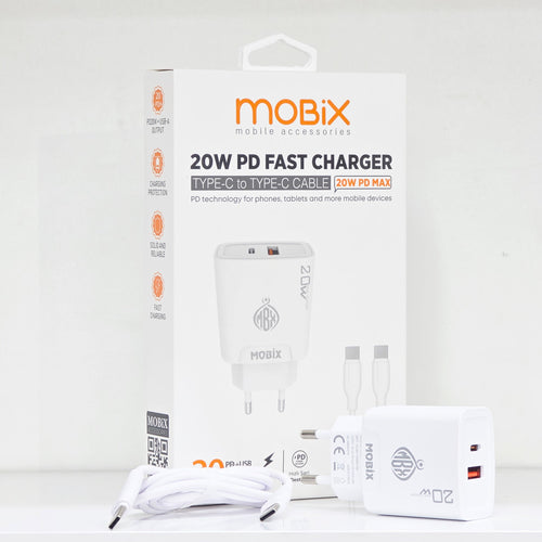 ( 5 adet ) 20W Usb ve TypeC çift çıkışlı şarj başlık ve 1m kablo seti MBX