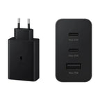 65W PD Üçlü Hızlı Şarj Adaptörü - Super Fast Charging Destekli, 2x Type-C 1x USB-A 3 Portlu Şarj Başlığı (Siyah) ÖZEL