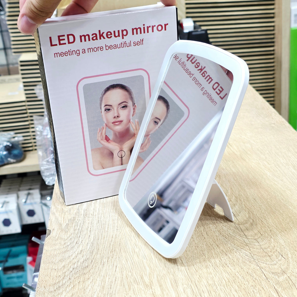 LED Işıklı Makyaj Aynası - Dokunmatik Ayarlanabilir Masa Aynası Nexer
