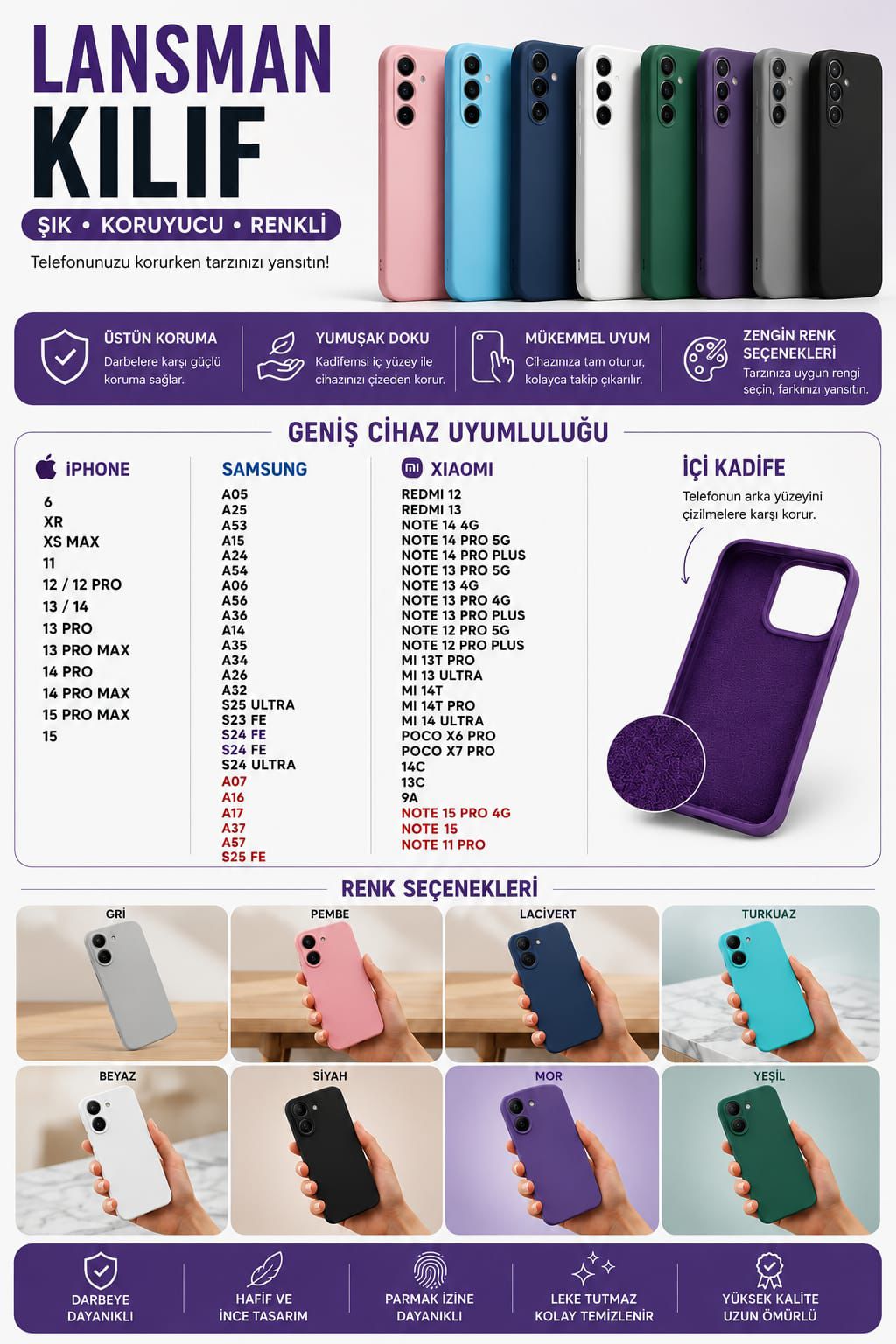 Telefon Kılıf çeşitleri (WhatsApp dan güncel liste isteyin) EMEX