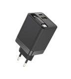 65W Uzayabilir Kablolu Super Fast Charger Çift Girişli Hızlı Şarj Cihazı - Güvenli ve Anti-Statik Koruma Adaptörü KolayMagza KM Technology