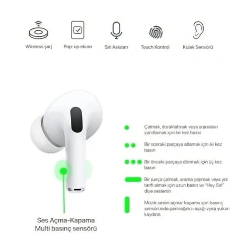 Airpods pro3 mikrofonlu kulakiçi bluetooth kulaklık TÜMCELL