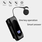 Makaralı tek kulaklık mikrofonlu led göstergeli 20saat konuşma süreli stereo bluetooth kulaklık TORİMA