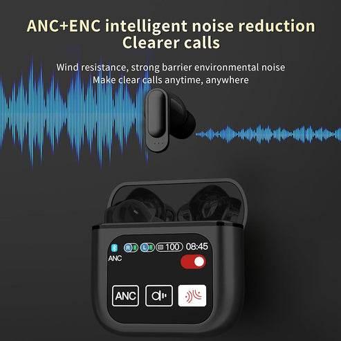 Se-60 bluetooth 5,4 kulak içi kablosuz kulaklık | anc & enc gürültü engelleme, dokunmatik ekran, pure bass ses teknolojisi TEKNOİST