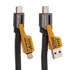 4ü1 arada örgülü hızlı şarj kablosu | 65w pd & 25w hızlı şarj | usb & type-c to lightning & type-c